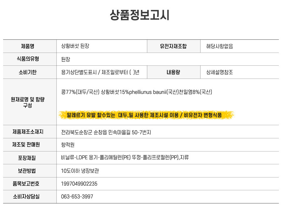 상품정보고시