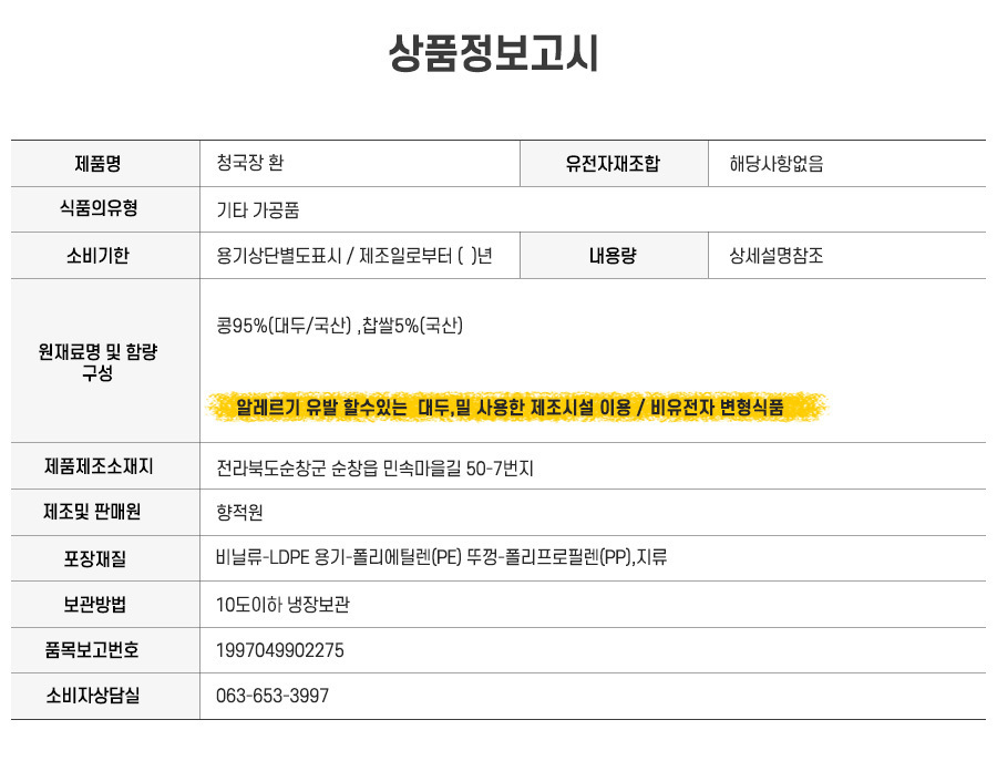상품정보고시