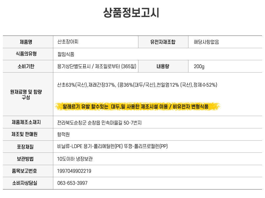 상품정보고시