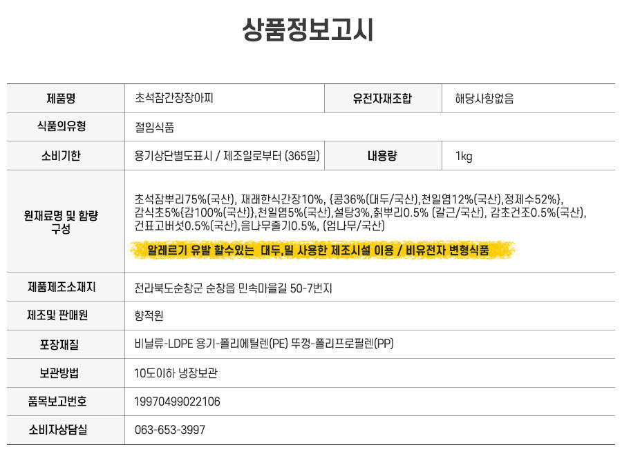 상품정보고시